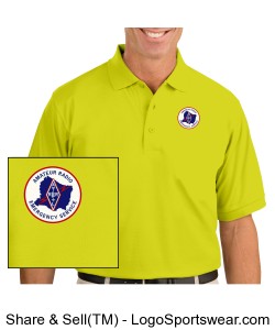 Blue Generation Men's HI Vis Polo Shirt Design Zoom